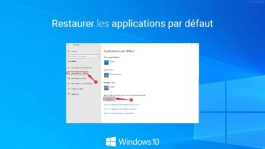 Réinitialiser les applications par défaut de Windows 10