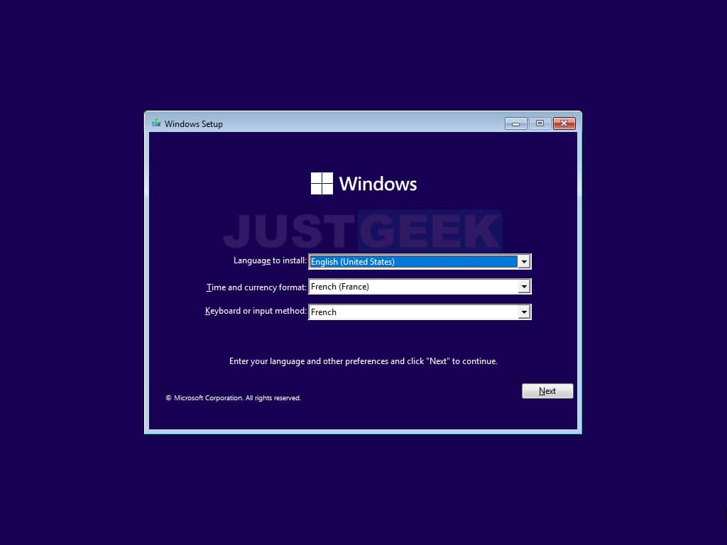 Installation de Windows 11