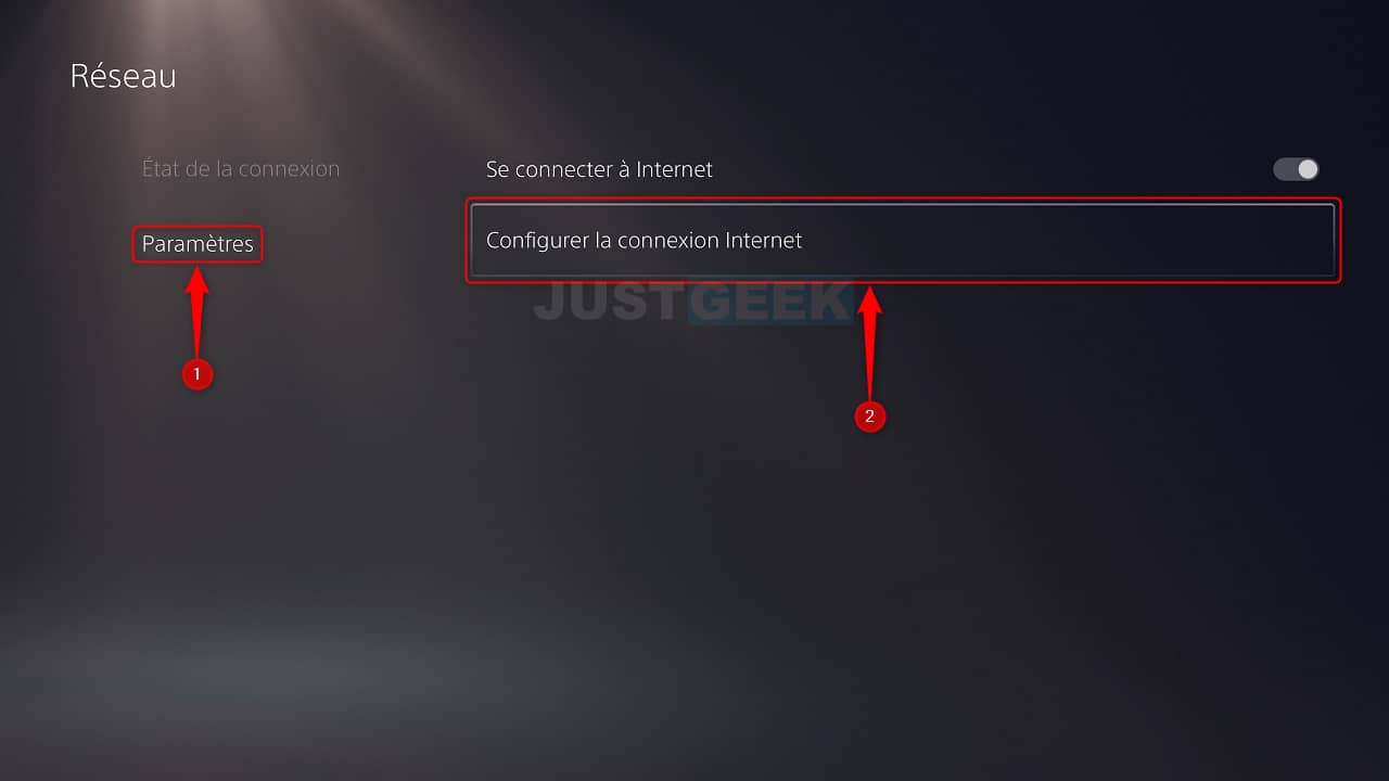 Configurer la connexion Internet sur PS5