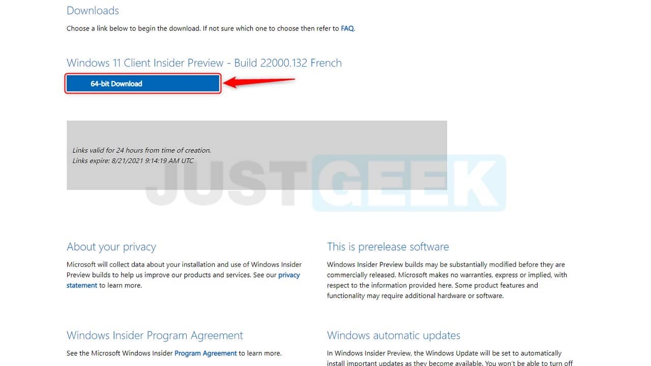 Télécharger ISO Windows 11 beta Build 22000.132 French