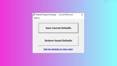 Default Programs Manager : enregistrer les applications par défaut de Windows 10