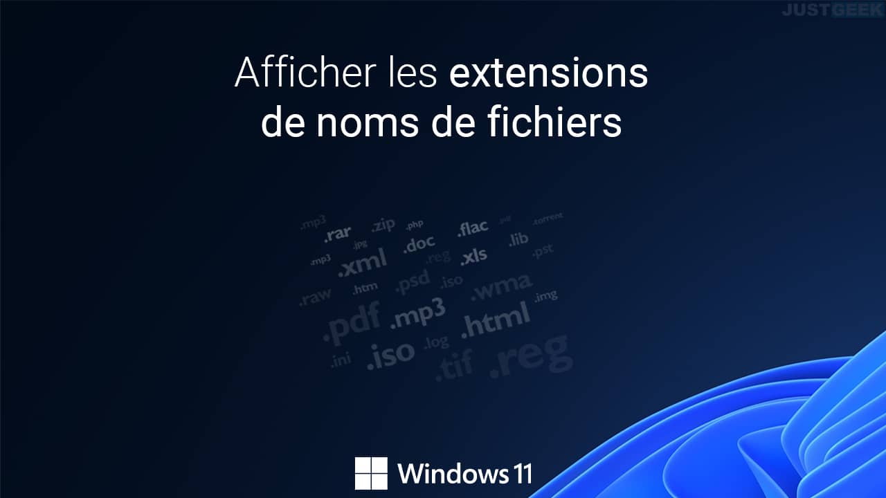 Windows 11 afficher les extensions de noms de fichiers