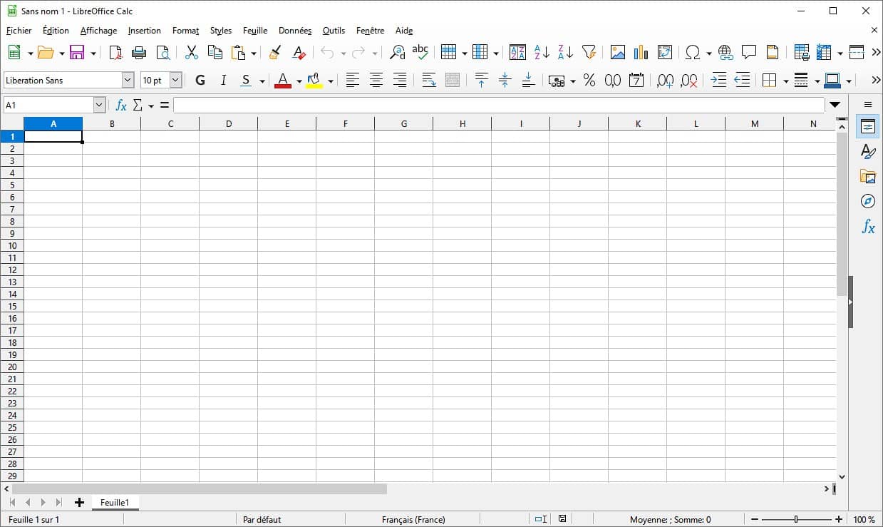 LibreOffice Calc : tableur