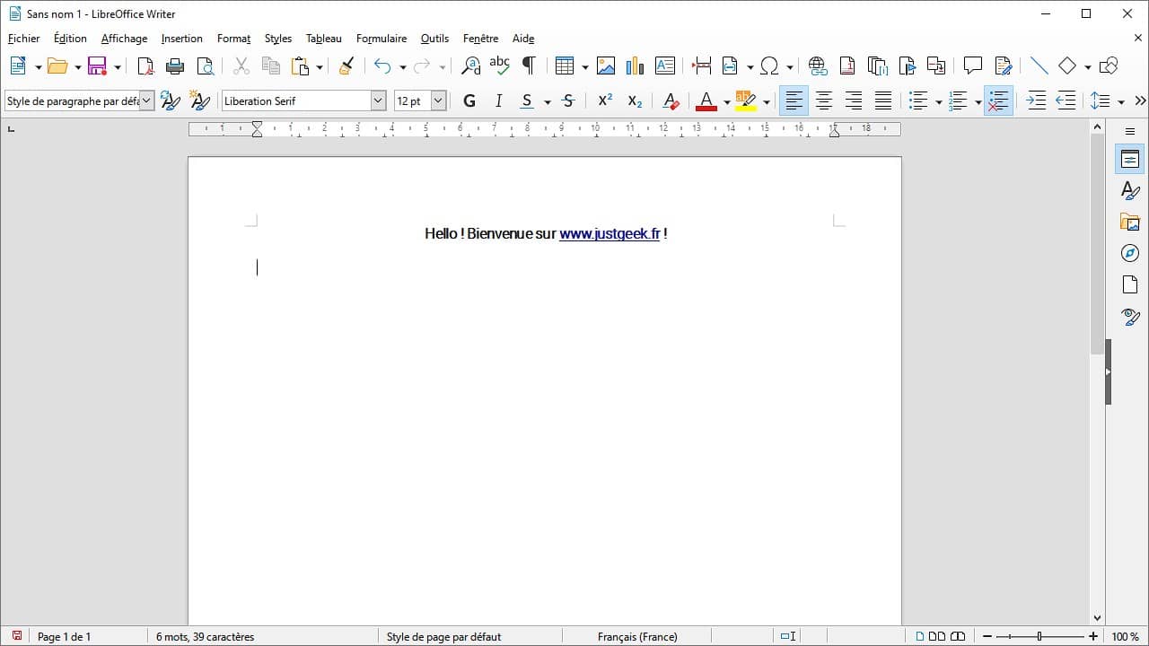 LibreOffice Writer : traitement de texte
