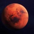 Mars, planète rouge vue 3D