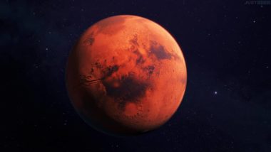 Mars, planète rouge vue 3D