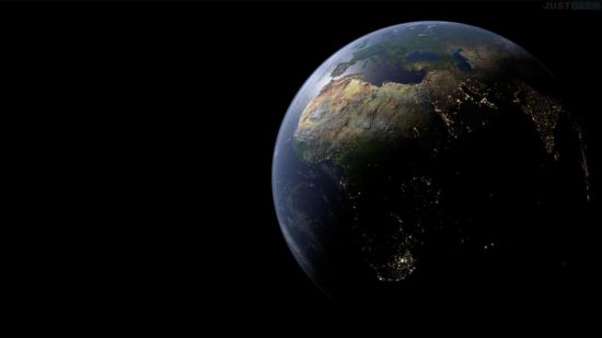 Planète Terre vue de l'espace