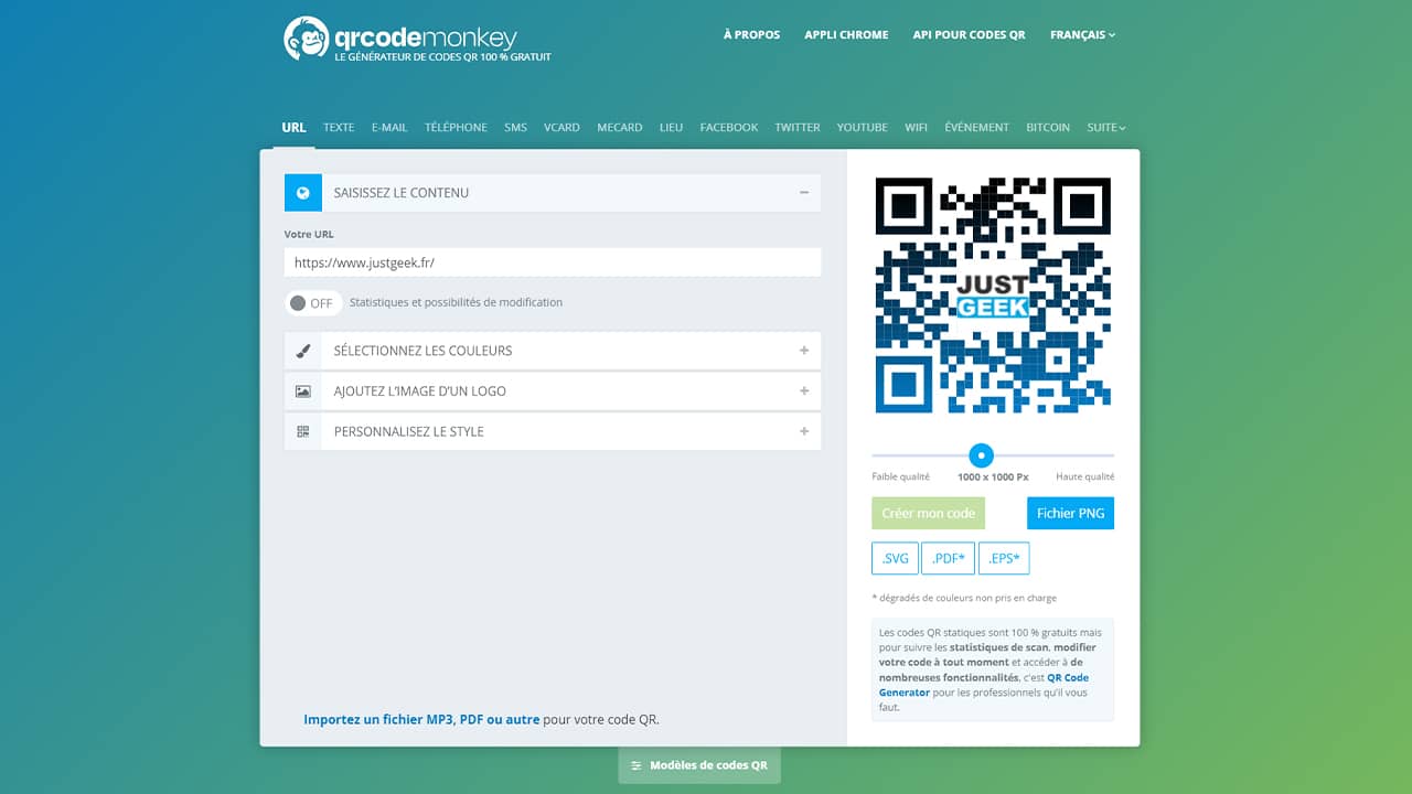 QRCode Monkey : un générateur de QR Code gratuit