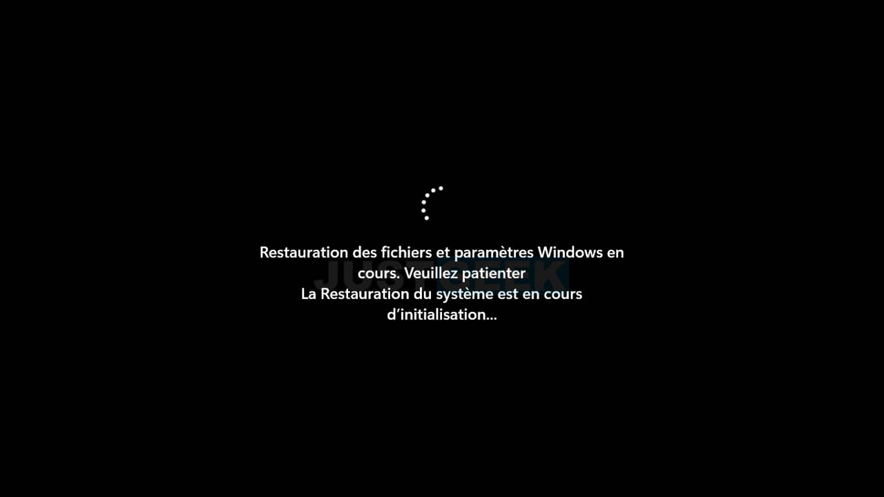 Restaurer Windows 11 à partir d'un point de restauration