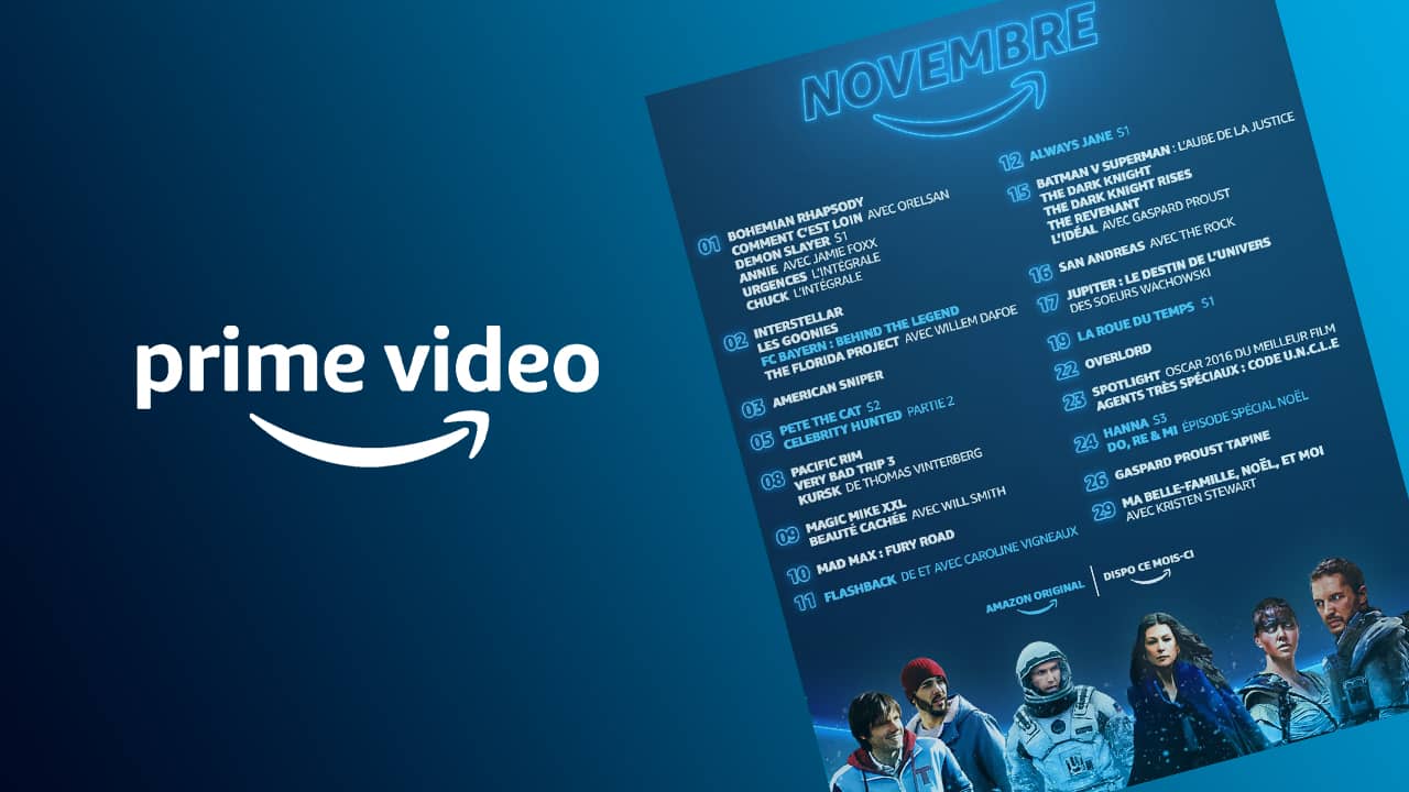 Amazon Prime Video : les nouveaux films et séries à voir en novembre 2021