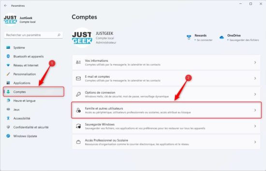 comment creer un compte enfant sur windows 11