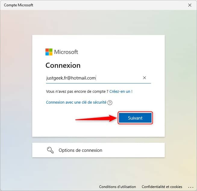 Basculer d'un compte local vers un compte Microsoft sur Windows 11