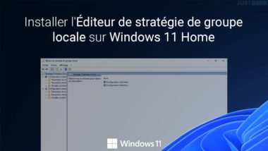 Installer l'Éditeur de stratégie de groupe locale sur Windows 11 Home