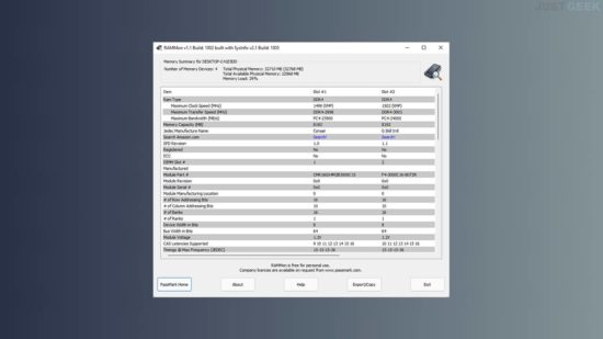 Des informations détaillées sur la RAM de votre PC avec RAMMon