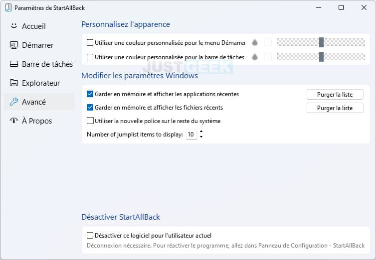 Personnaliser la couleur du menu Démarrer et de la barre des tâches de Windows 11
