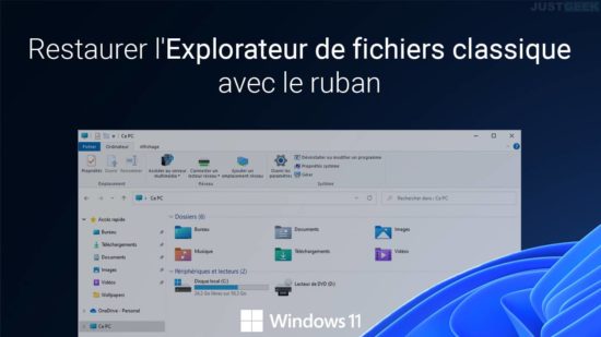 Restaurer l'explorateur de fichiers de Windows 10 dans Windows 11