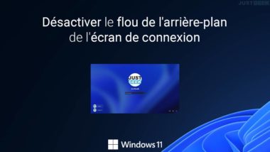 Désactiver le flou de l'écran de connexion de Windows 11