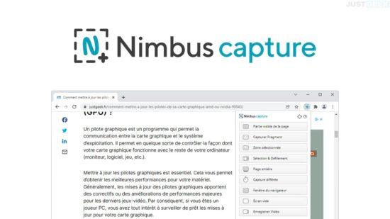 Nimbus capture : faire une capture d'écran facilement et rapidement
