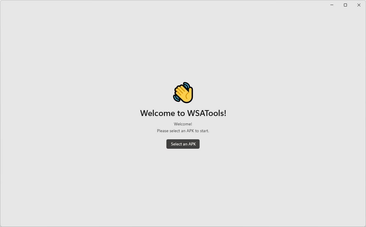 Interface de l'application WSATools