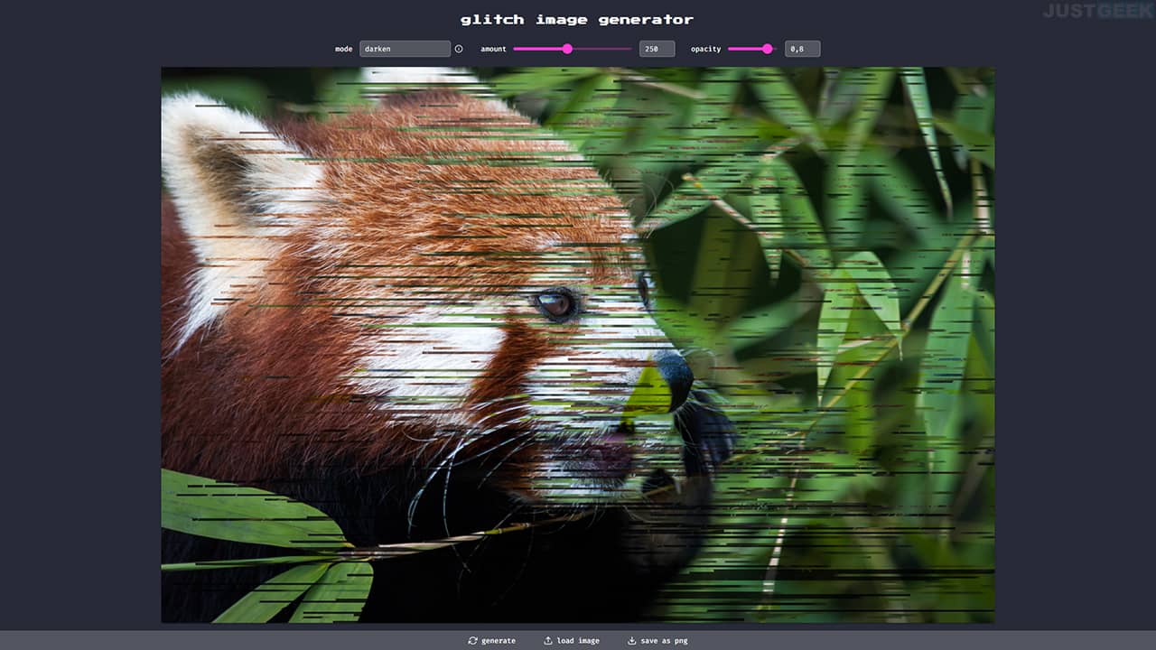 Ajouter un effet glitch à une photo avec Glitch Image Generator