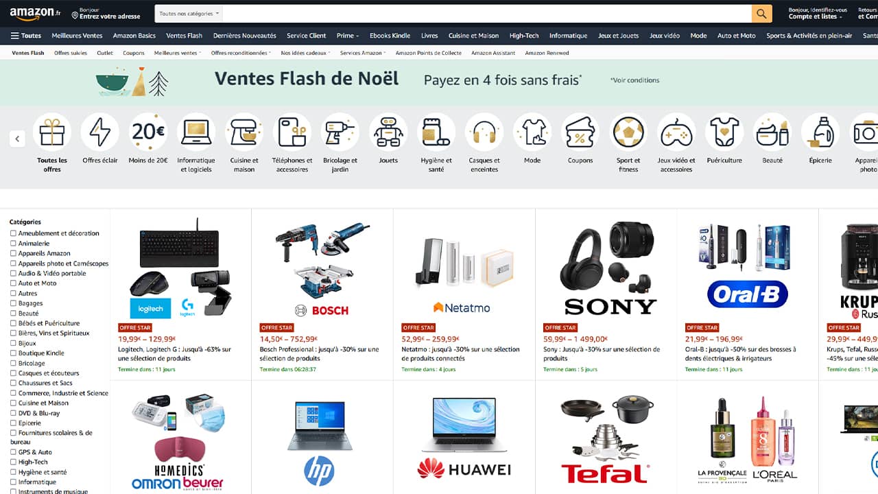 Ventes Flash de Noël Amazon