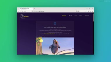 Convertir une vidéo en ligne gratuitement avec Video Express Converter