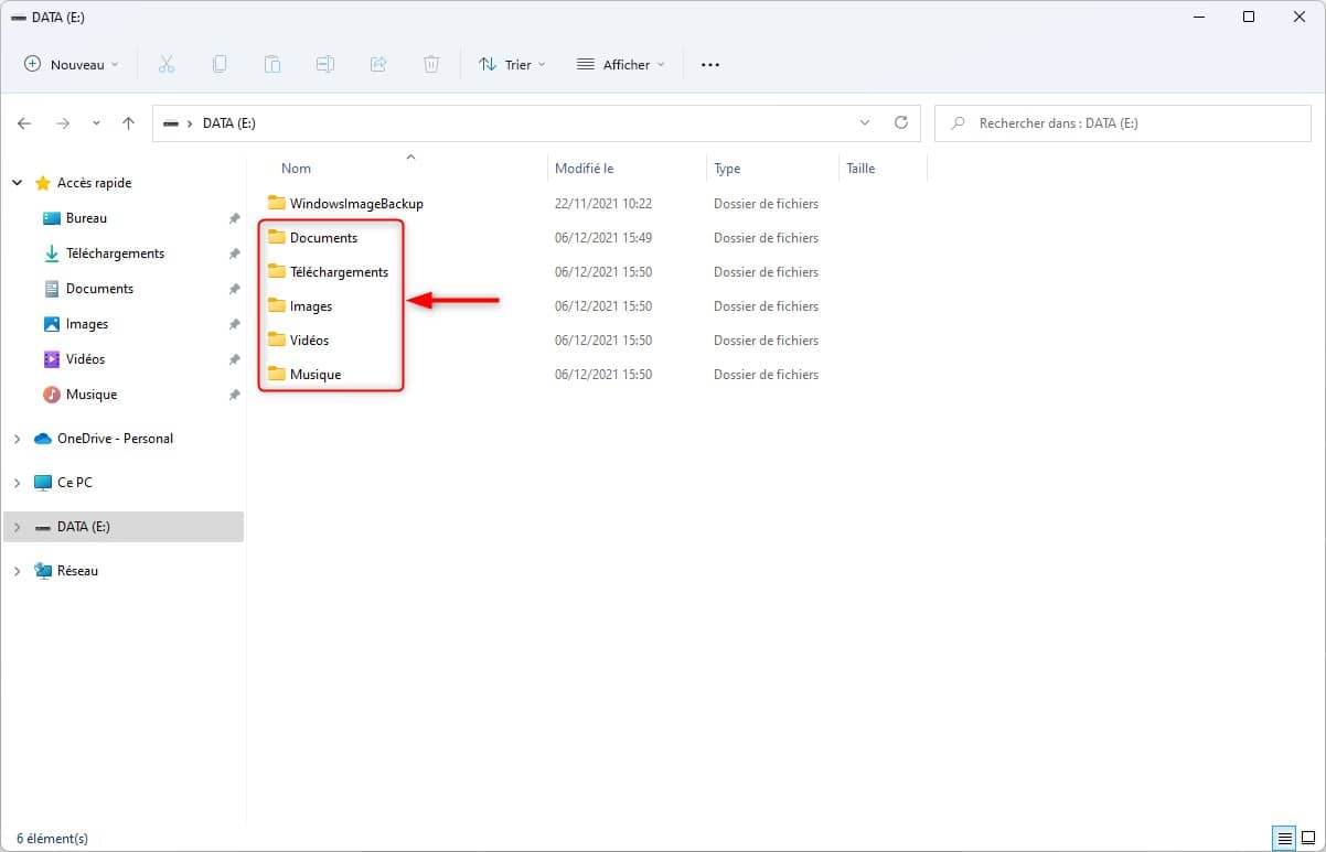Déplacer les dossiers Documents, Images, Musique, Téléchargements et Vidéos dans Windows 11