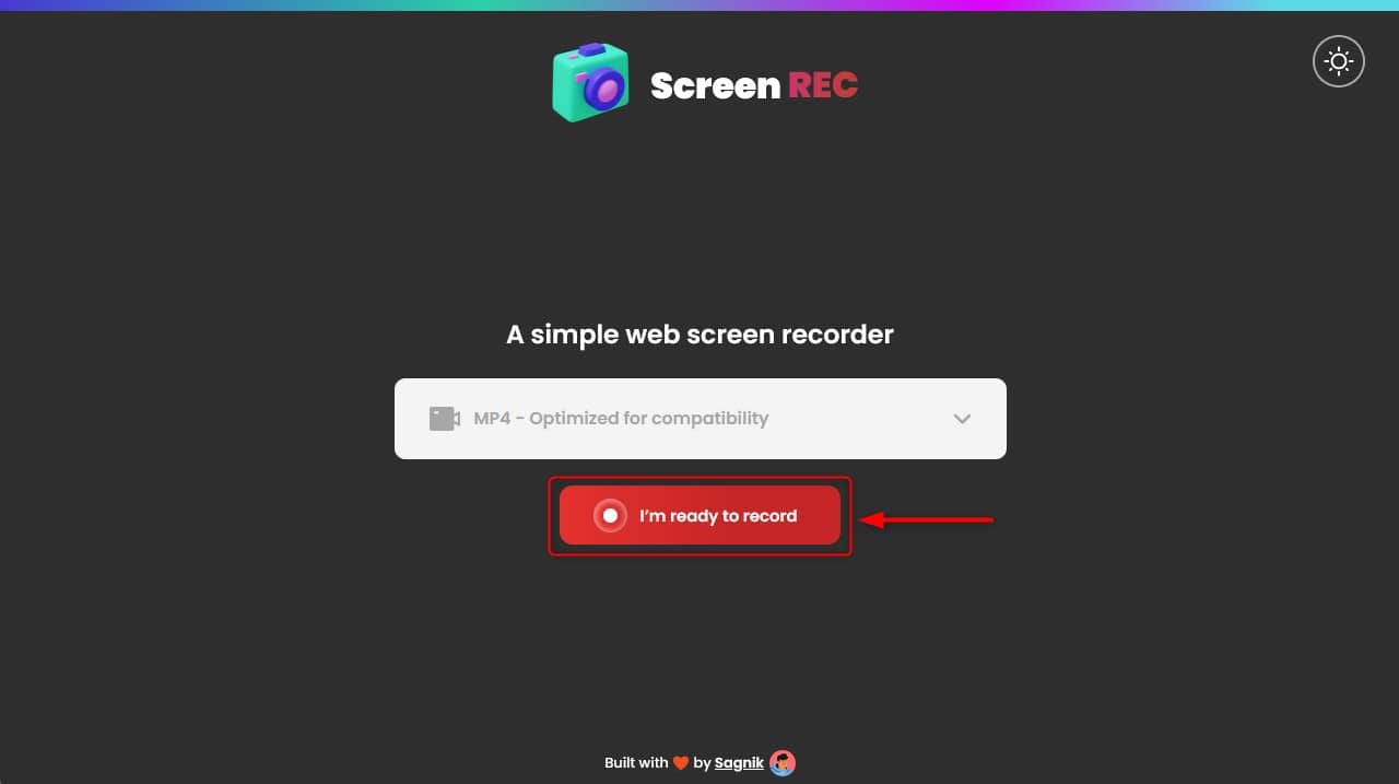 Démarrer l'enregistrement vidéo de l'écran avec ScreenREC
