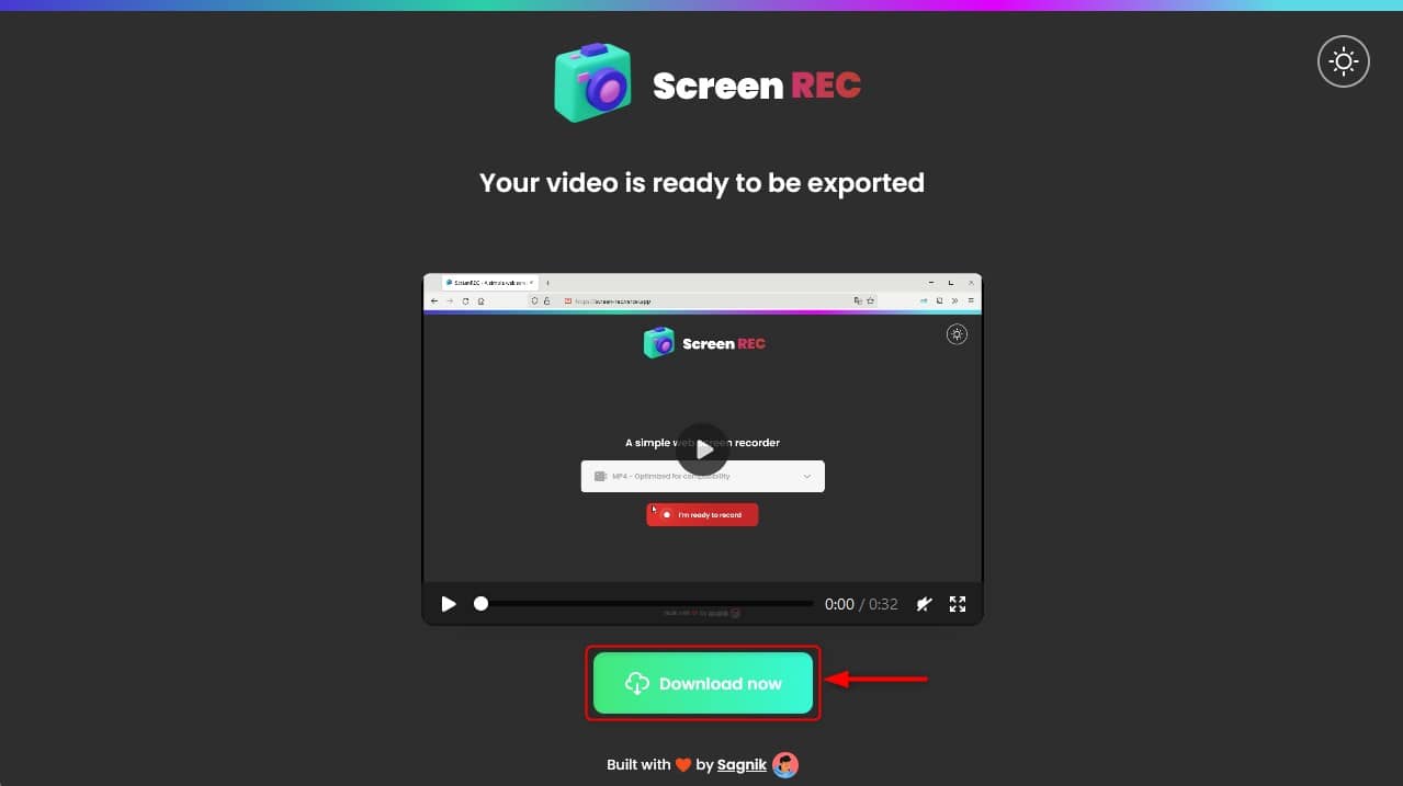 Télécharger l'enregistrement vidéo de votre écran