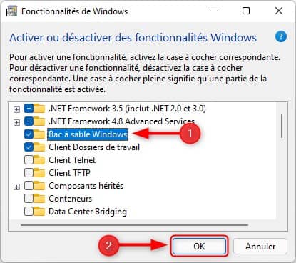 Activer le bac à sable Windows Sandbox sous Windows 11