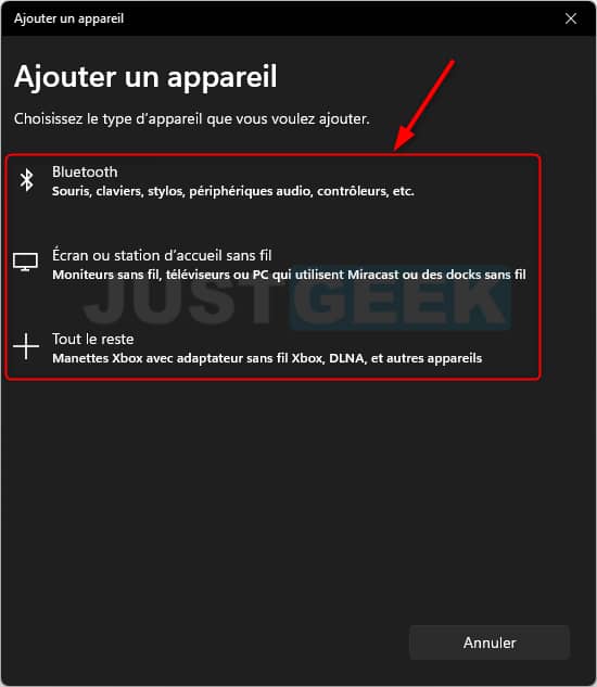 Ajouter un appareil Bluetooth à Windows 11