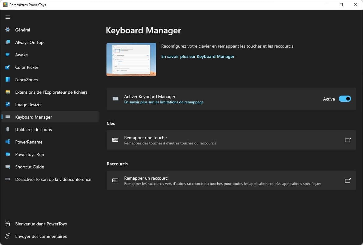 Keyboard Manager : PowerToys Windows 11/10