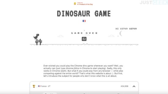 Dinosaur Game (Dino Game)