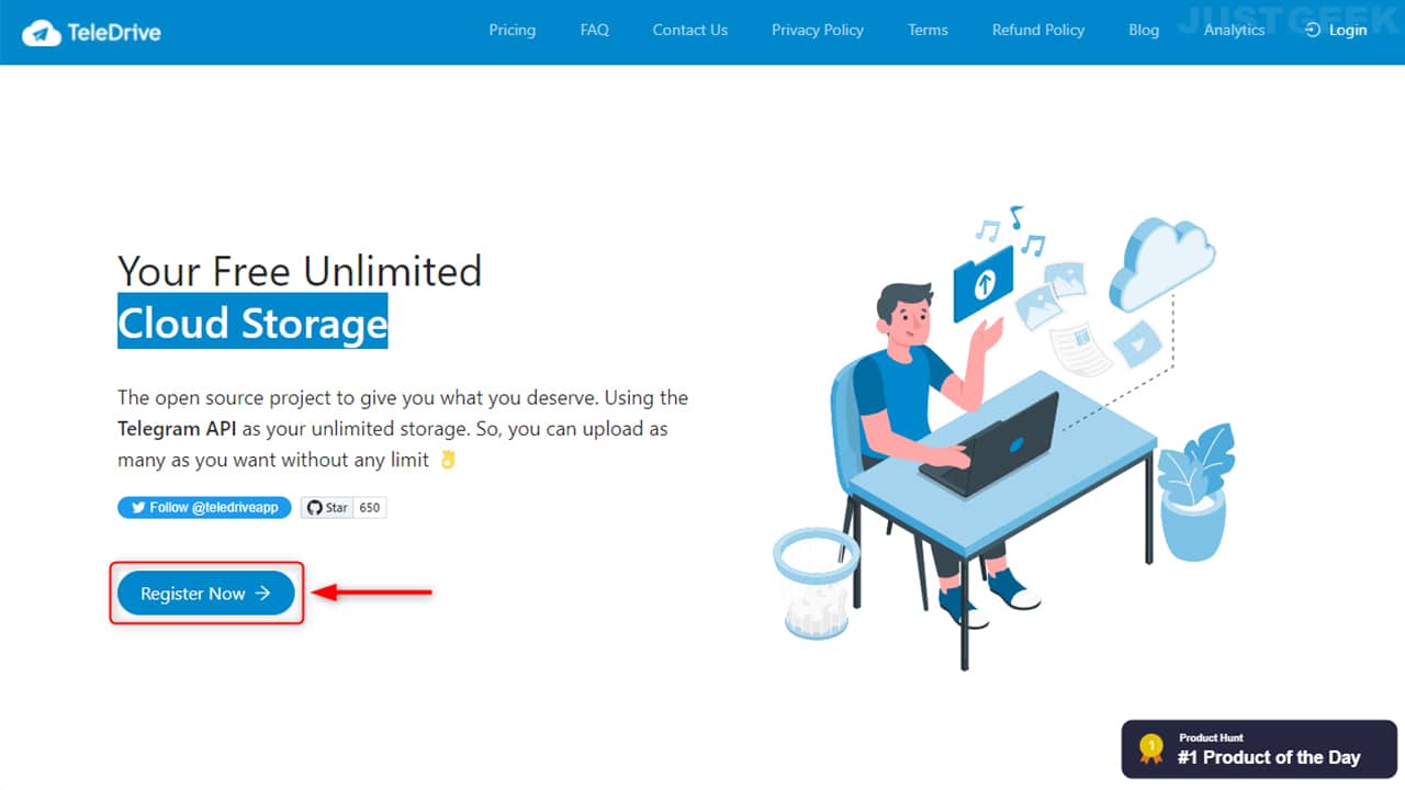 TeleDrive : service Cloud gratuit et illimité