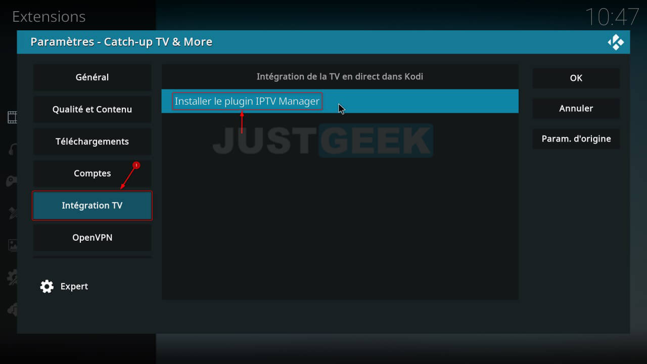 Installer le plugin IPTV Manager dans Kodi