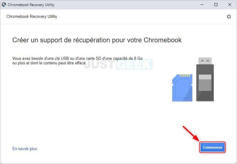Créer une clé d'installation bootable de Chrome OS Flex