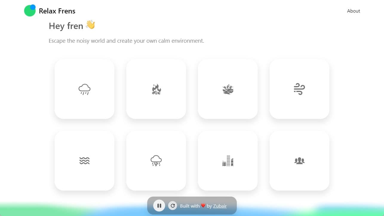 Create your own sound environment with Relax Frens