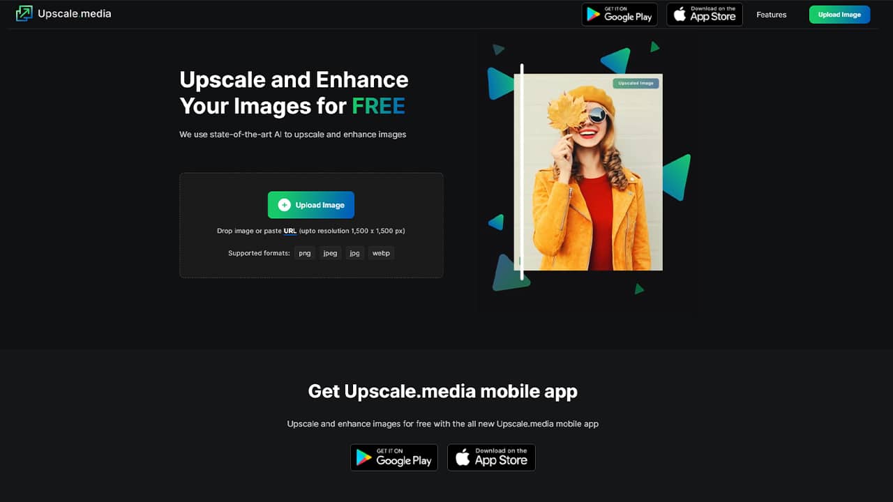 Upscale.media: increase the resolution of an image