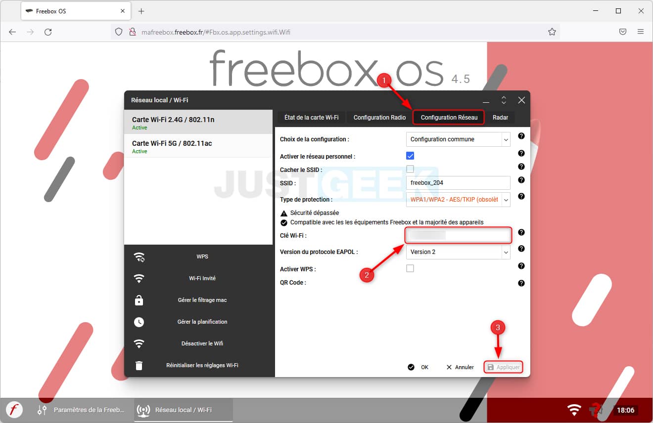 Changer la clé WiFi d'une Freebox