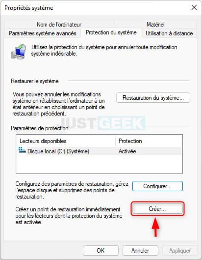 Sauvegarder le registre de Windows 11 à partir d'un point de restauration