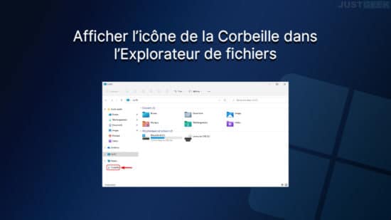Afficher l'icône de la Corbeille dans l'Explorateur de fichiers de Windows 11