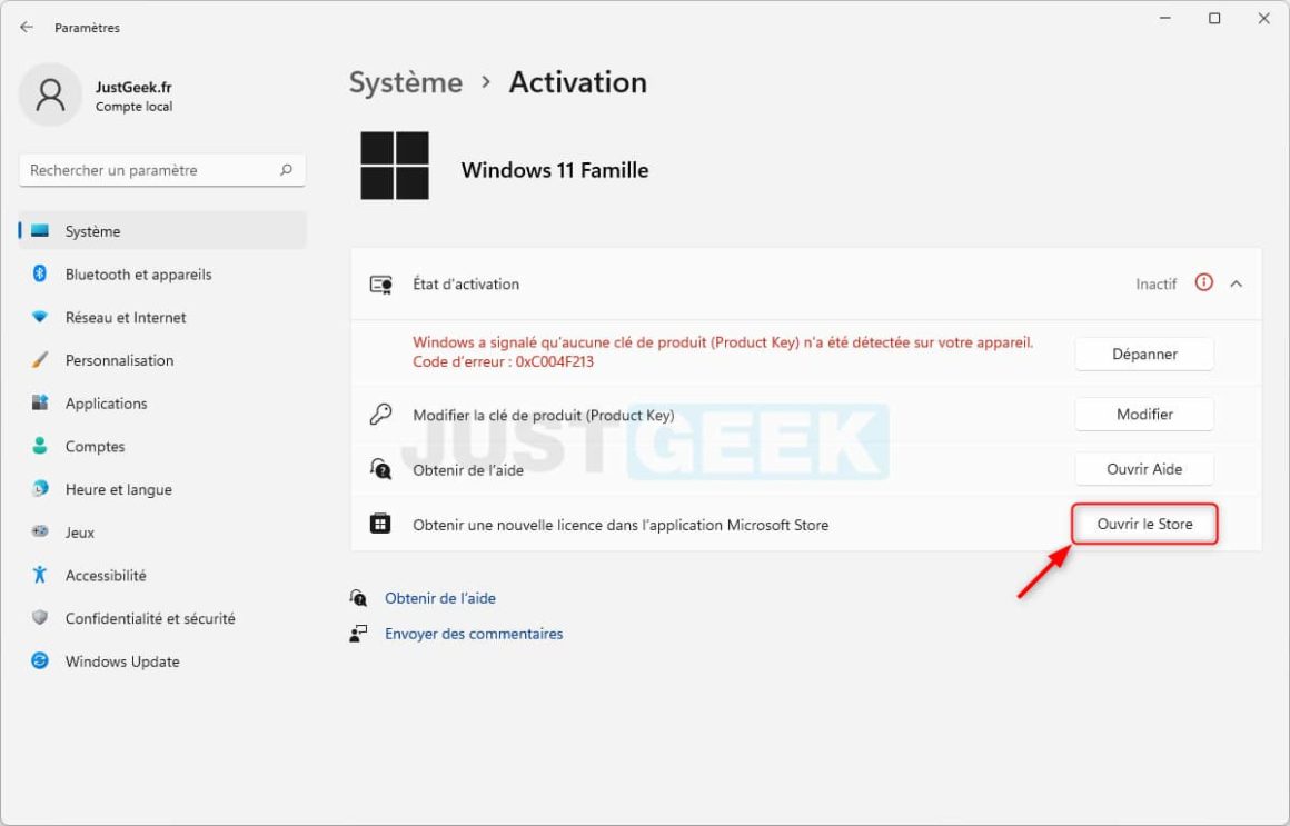 Comment passer de windows 11 famille windows 11 professionnel