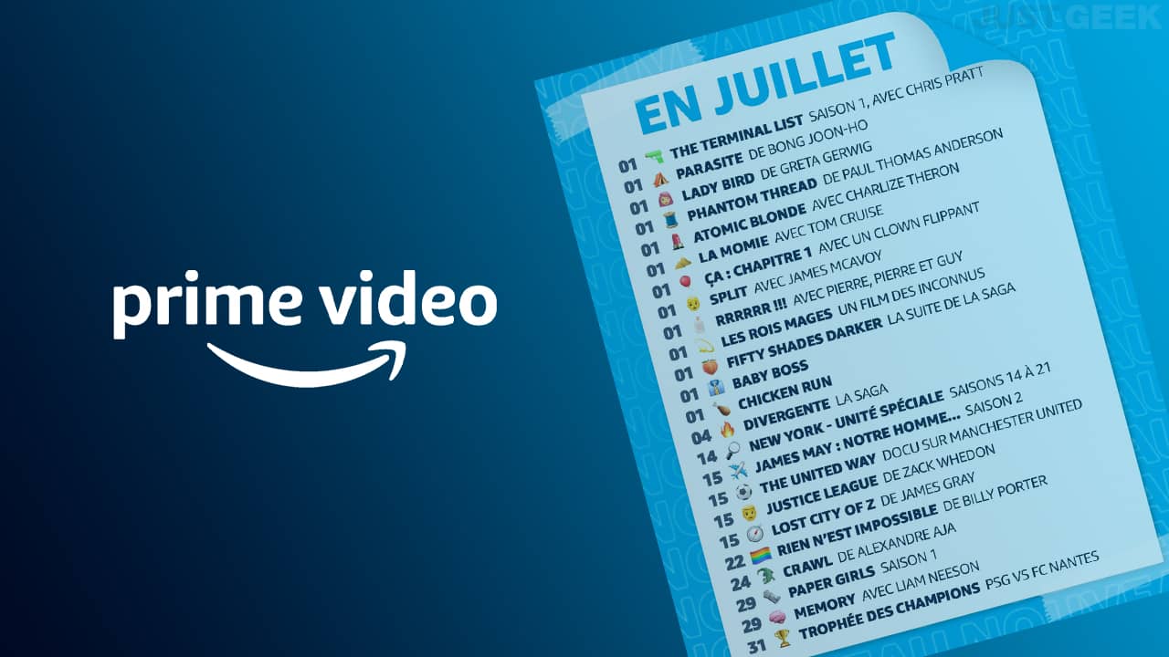 Amazon Prime Video Juillet 2022
