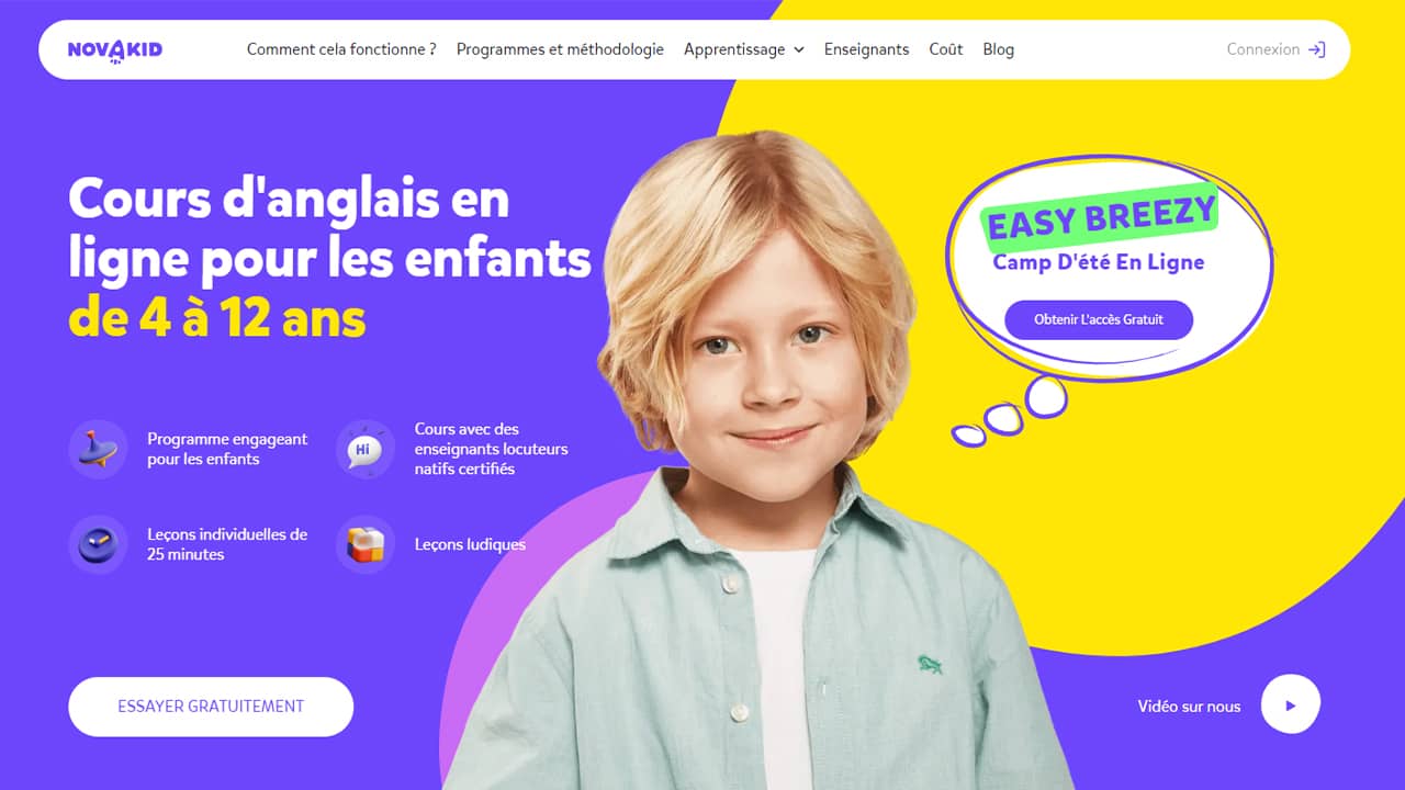 cours anglais enfants