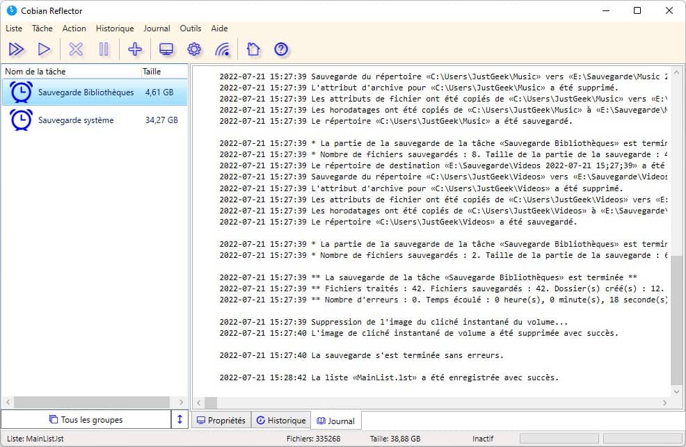 Cobian Reflector, un logiciel de sauvegarde simple et gratuit