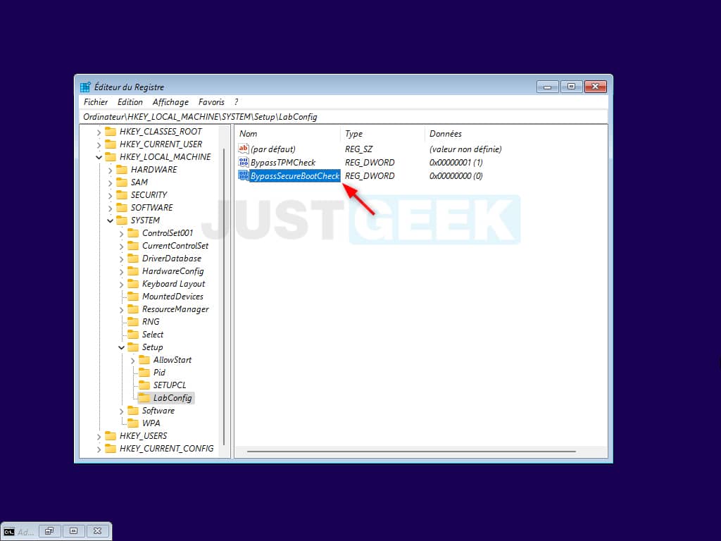 Installer Windows 11 sans Secure Boot