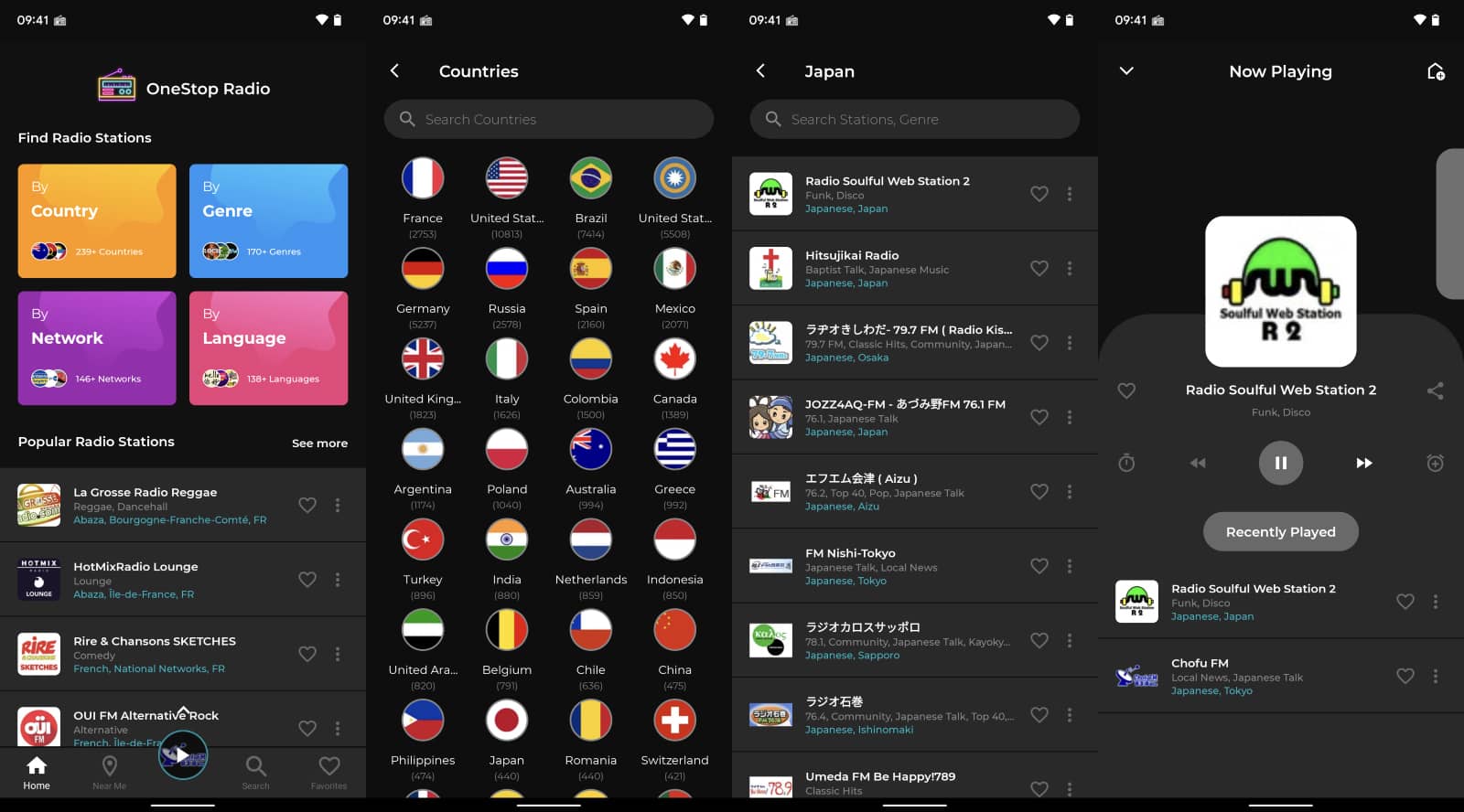 Application Android OneStop Radio