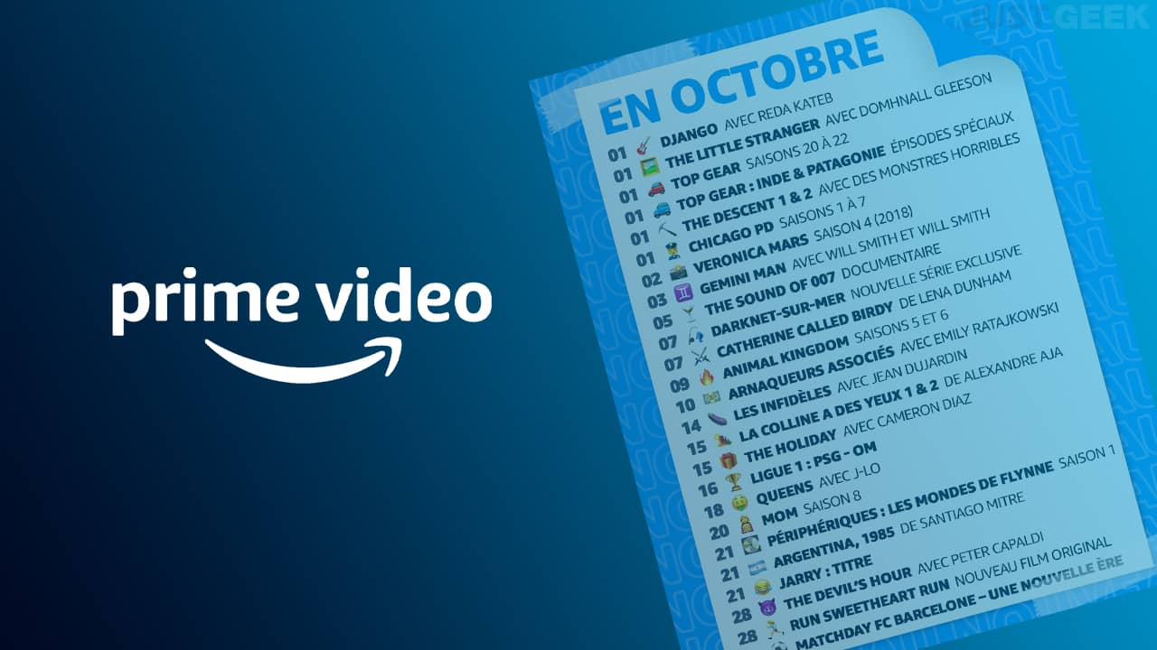 Amazon Prime Video Octobre 2022