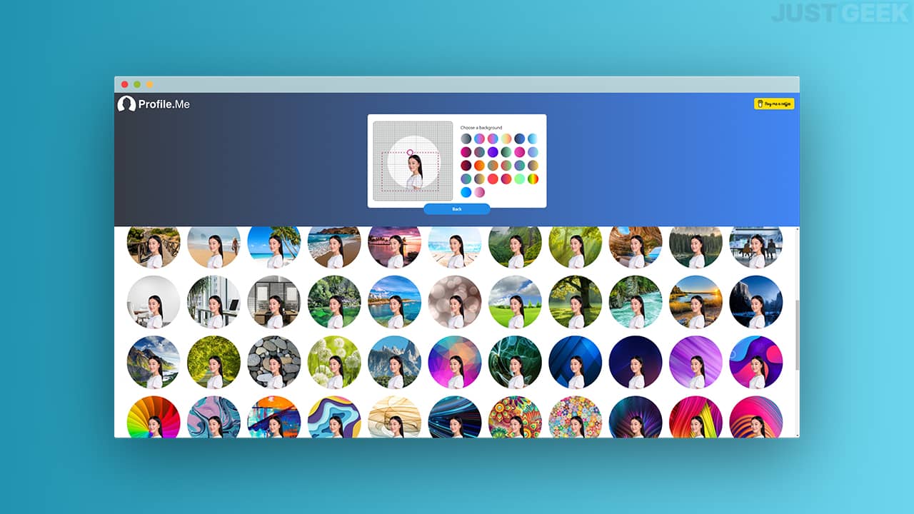 Create a beautiful profile picture with the Profile Me tool