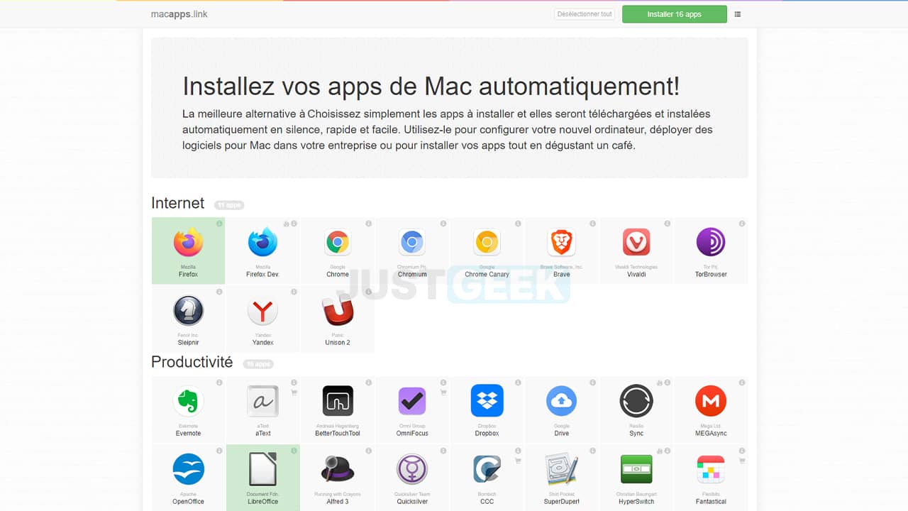 Installer vos applications Mac automatiquement